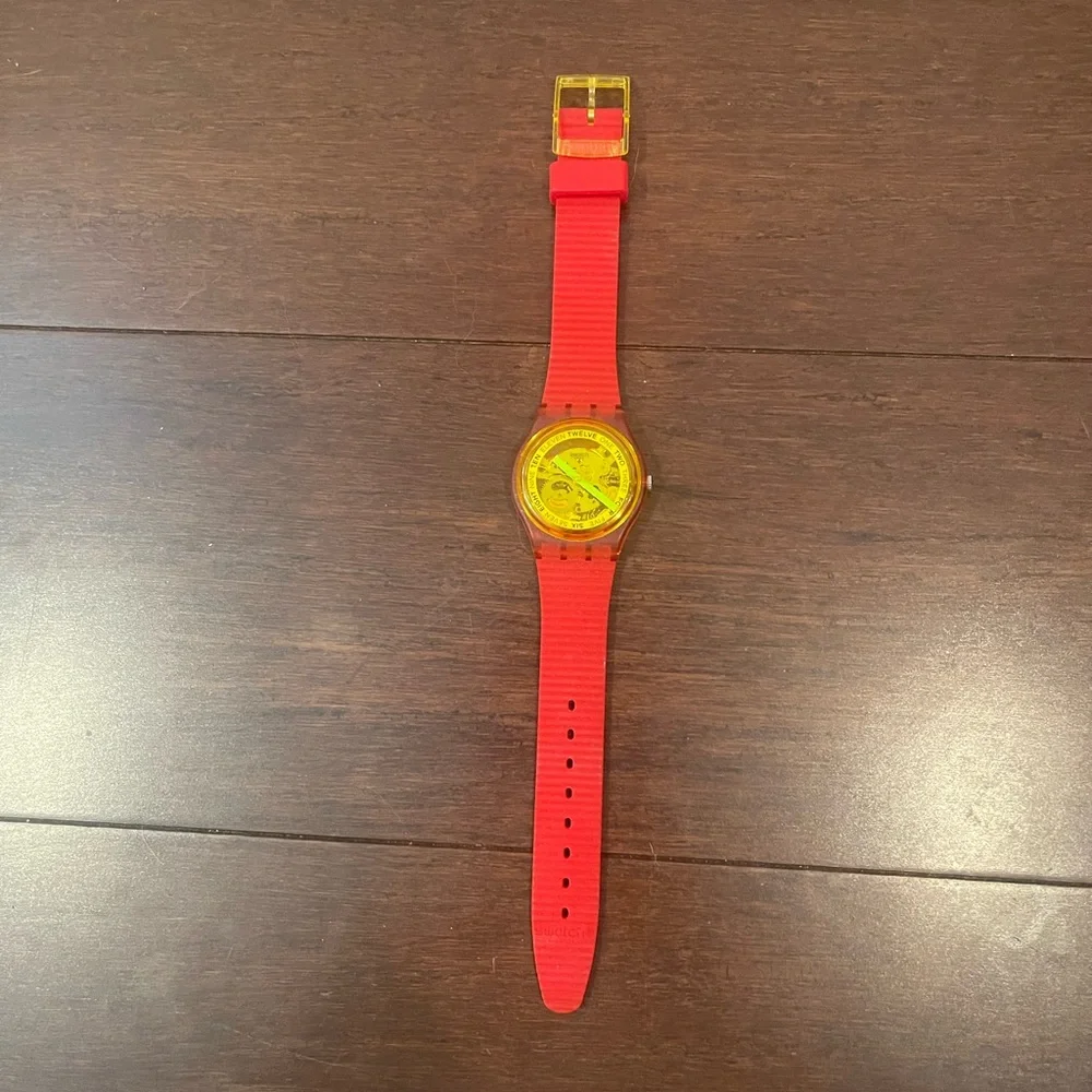 swatch Red and Yellow Watch - Picture 1 of 7